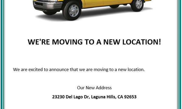 WE’RE MOVING TO A NEW LOCATION!
